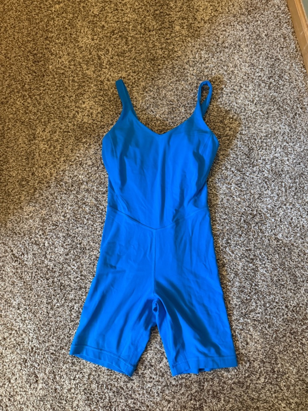 Lululemon align Vibrant Cobalt One-Piece Short Romper